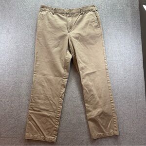 IZOD American Chino Flat Front 100% Cotton Mens size 36x32 Straight Khaki Pant